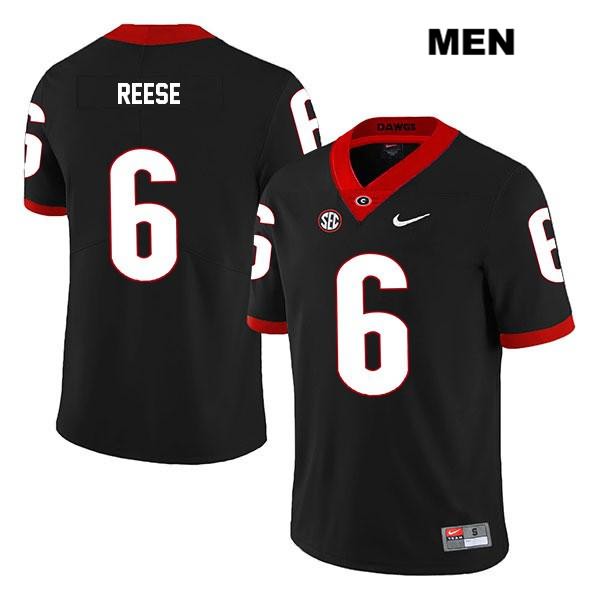 Georgia Bulldogs Men's Otis Reese #6 NCAA Legend Authentic Black Nike Stitched College Football Jersey JDZ7356UY